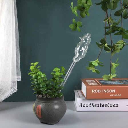 Bear Lazy Watering Device Hemtillbehör Transparent Glas Fl