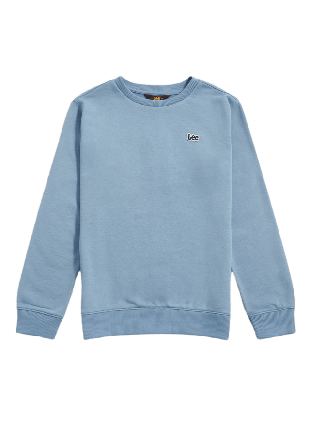 Lee Badge Crew Sweatshirt Hoodies & sweatshirts Herr Blå 164/170