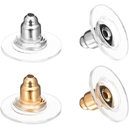 100 stk Sølv og Gull Fiskekrok Ørepynt Bakstykker for Hengende Ører Ørepynt Bakstykker Erstatninger Kule Clutch Bak Ørepynt for