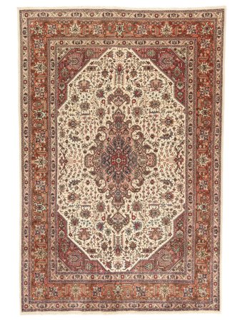 Oriental Tabriz Rug 203X300 Brown/Beige Wool, Persia
