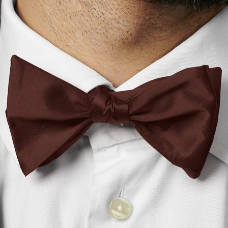 Dark Brown Basic Self-Tie Bow Tie for Men - Self-tie bow ties