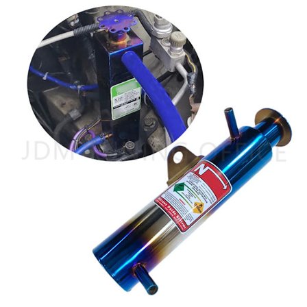 JDM 240mm Universal Poltettu Sininen Jäähdyttimen Jäähdytysneste 500ML Alumiininen Säiliö Ylivuoto Säiliö Autotarvikkeille