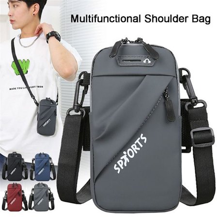 Skulderveske Mini Crossbody Vesker Telefonholder SVART