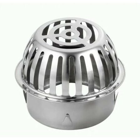 Tagrende beskyttelse i rustfrit stål, metal tagrende beskyttelse til at holde afløb rene, stopper tilstopning af blade og snavs Ø83mm