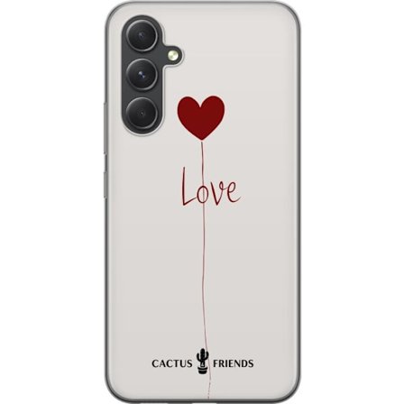 Kompatibelt Mobilskal till Samsung Samsung Galaxy A55 Cactus and Friends - Love Balloon Minimal
