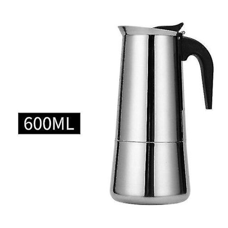 600 ml Ruostumattomasta Teräksestä Valmistettu Kahvipannu Mocha Espresso Perkolaattori