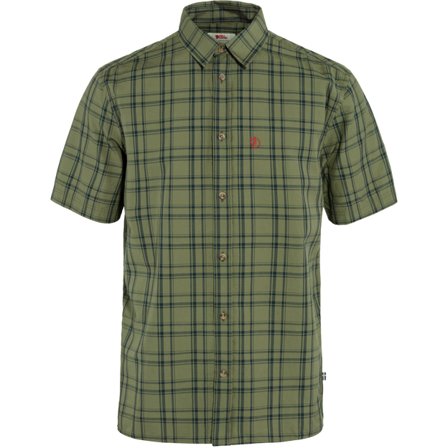 Fjällräven Övik Lite Skjorte SS S - male - Green-Dark Navy - Skjortes
