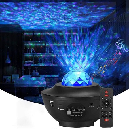 LED Galaxy-lys - Stjernehimmellys/Nattlys, Stjernehimmelprojektor, Svart