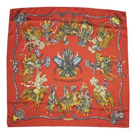 Hermès Vintage, Pre-owned Scarf Rood, Dames, Maat:ONE Size