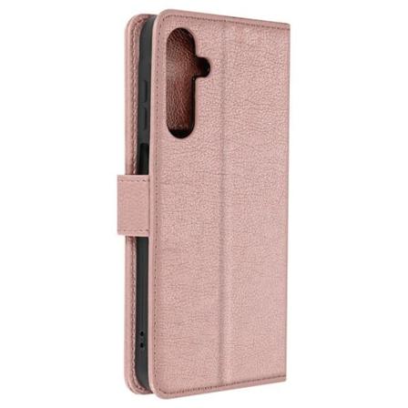 Fodral till Samsung Galaxy A25 - AVIZAR - Plånbok och videostöd - Rosa - Halvstyvt - Syntet - Blandat Rosa