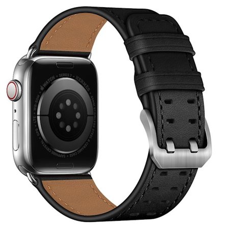 Business nahkaranneke Apple Watch Ultralle 49mm 8 7 45mm 41mm Laadukas ranneke Iwatchille 6 5 4 3 Se 38mm 40mm 42mm 44mm
