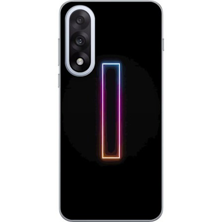 Kompatibel Mobilcover til Motorola OnePlus Nord 5 Minimalistisk neonbogstav I i regnbuefarver mod mørk baggrund