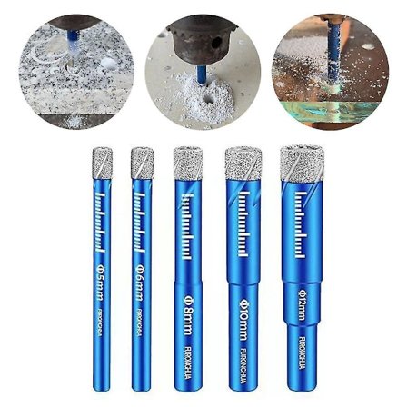 5 st Torra Borr Marmor Granit Glas Hål 5-12mm