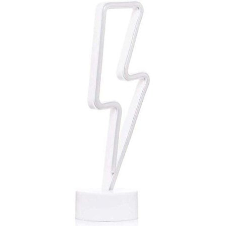 LED-salamavaloneonvalo, lämmin valkoinen sisustus, salamavaloneonvalo, paristolla/USB-käyttöinen yövalo