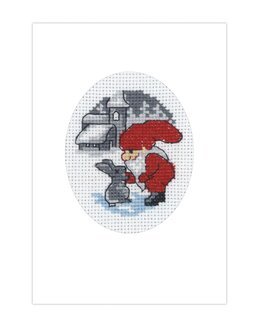 Broderipakke Kort Nissen & Kanin - Permin