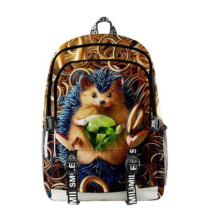 Sonic backpack 3D digital color printing travel outing student classroom school bag hedgehog backpack