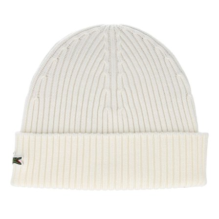 Lacoste - Blanc cuff Bonnet - Bonnet Flour Cuff @ Hatstore