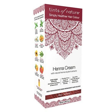 Tints of Nature Hårfarve Henna Creme Red 70 ml, Hår, Hårfarve