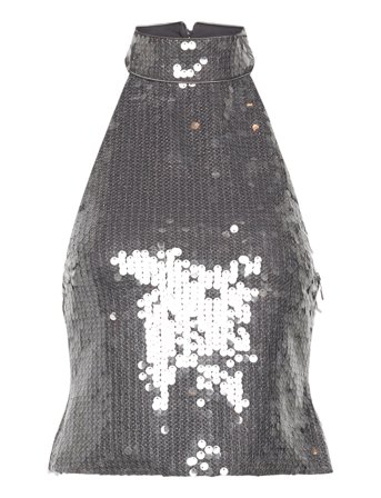 Net Sequin Halterneck Grey ROTATE Birger Christensen
