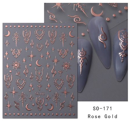 5 kpl/ set kynsitarra liukusäädintarrat ROSE GOLD ROSE GOLD
