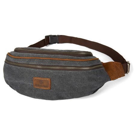 Banane Symon gris & brun havane pour hommes - Sacs banane