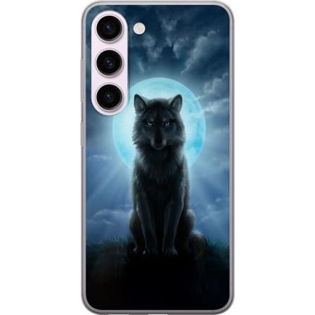 Samsung Galaxy S23 Genomskinligt Skal Wolf in the Dark