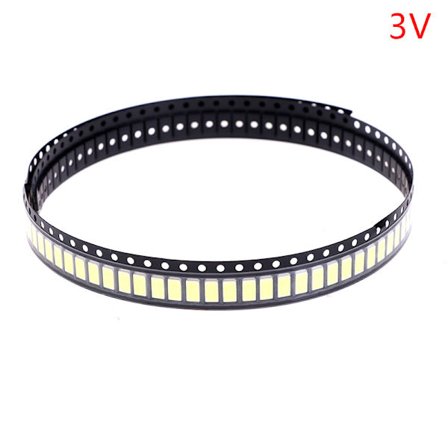 100 stk 3030 SMD LED-perler 1W 3V/6V/9V Kaldt hvitt lys for TV L
