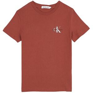 Kids - Calvin Klein Jeans Branded T-Shirt Terracotta Tile 16 Years - Tops - 16 years - Red