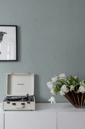 Duro Tapet, Folke 538-04 Flora, L, Ljusblå, Färg & tapeter