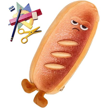 Etui i form av bröd med känslor (argt ansikte), roligt brödetui