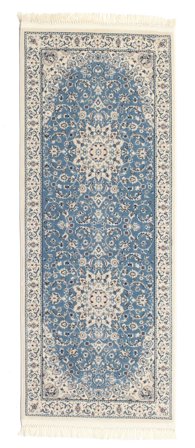 Medallion Piccolo Nain Emilia Tappeto - Blu Chiaro 80X200