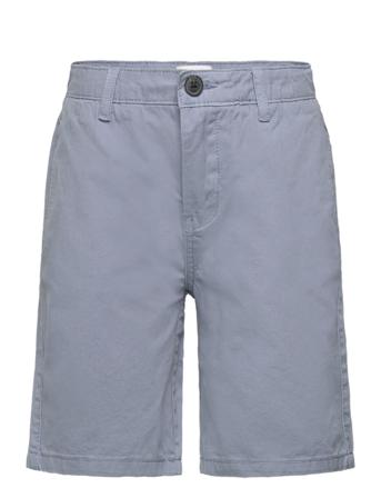 Mango Slim-Fit Chino Cotton Bermuda Shorts Blå