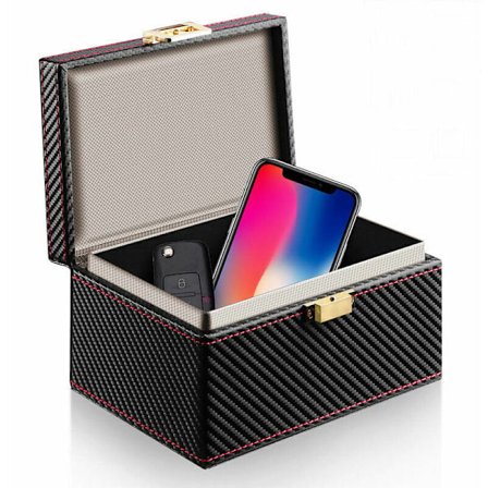 Nøgleboks til bil uden nøgle, Faraday-bur, kontaktløs nøglebeskyttelse, tyverisikringsboks, PU-blokerer RFID- og NFC-signaler, nøglebrik-XF20-