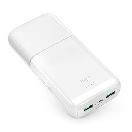 Powerbank Puro DAILY 20 PLUS 20000mAh 2x USB-A / 1x USB-C 22,5W PD AFC - hvid