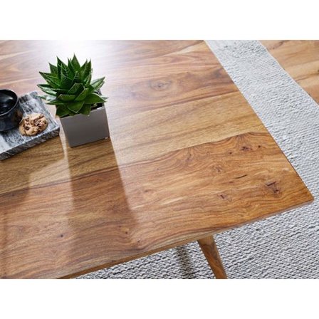 Rootz matsalsbord 80 x 80 x 76 cm Sheesham rustikt massivt trä -