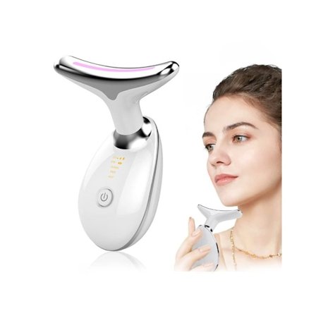 Am-1081 Ansikts- och halsuppstramning och rynkborttagning, vit skönhetsapparat för ansikte och hals