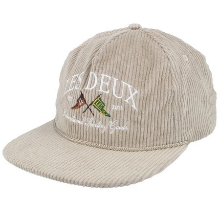 Les Deux - Beige snapback Keps - Ivy League Corduroy Cap Dark Sand Strapback @ Hatstore