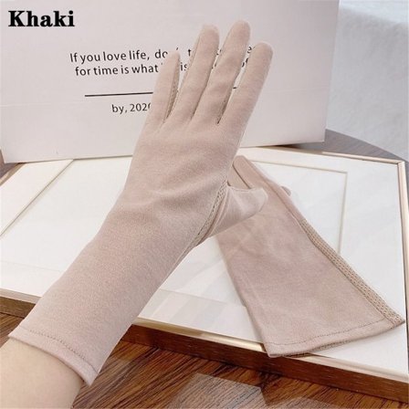 Bomuldshandsker Solbeskyttelseshandsker KHAKI