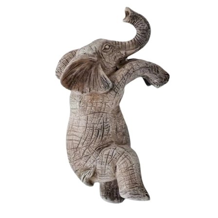 Hängande Resin Elefant Blomkruka Kramare Planter Kant Elefant Figur Planter Hängande Bonsai Ornament för Trädgård Yard Balkong (FMY)
