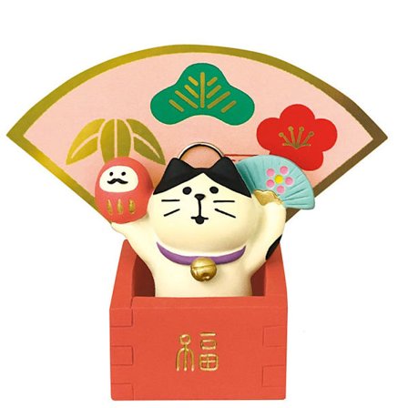 Tre Japanska Lyckoserie Öppnande Katt Gyllene Transport