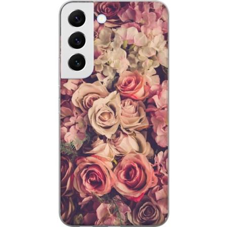 Samsung Galaxy S22 5G Läpinäkyvä kuori Kukat