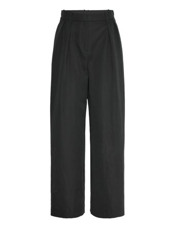 Straight Lyocell Suit Trousers Black Mango