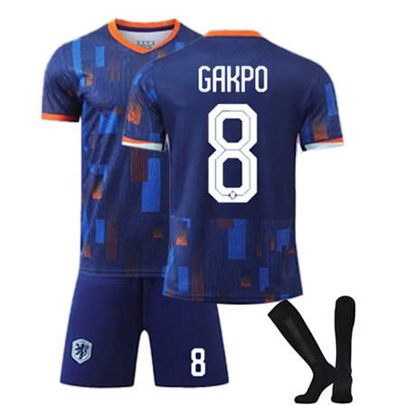 2425 Nederland Bortedrakt GAKPO Fotballdrakt med Sokker{ee}