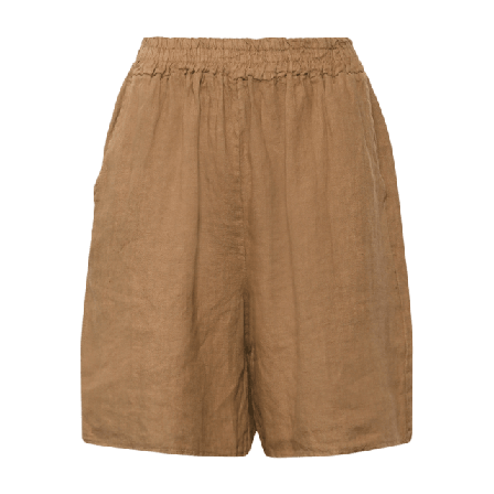 Tiffany Tracy, Shorts, Linen - Light Brown Shorts Dam Brun S/M