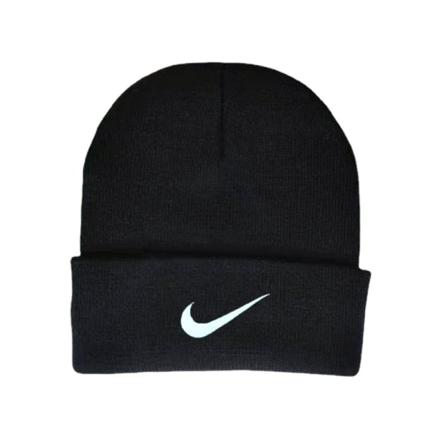Varme vinterstrikkede luer Høst og vinter Varme kalde inner Vind Brimless Ull Unisex Hook black (white word) M