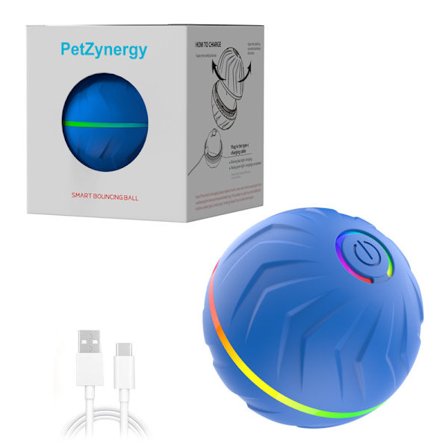 Hundelegetøj - Rullende Aktiveringsbold, Tygggelegetøj til Hunde, Interaktiv Smart Bold Der Bevæger Sig 360° - Legetøjsbold til Hund Blue_yux[mo]