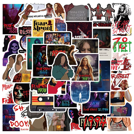 50X Fear Street Stickers Teen Skräck Fiction Gåshud Ghost Demon Alien Kindle