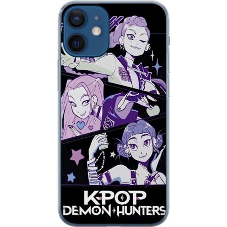 Yhteensopiva Puhelinkuori Apple iPhone 12 Kpop Demon Hunters Huntrix Trio Tytöt Violetit tähdet Retro-idoli Taidetta