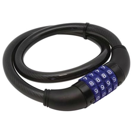 4-sifret kodelås for sykkel, diameter 12 mm stålkabel, sykkellås