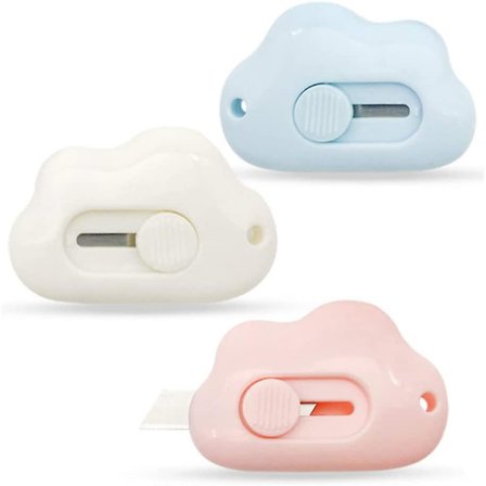 Set med 3 Mini Molnkonstskärare Bärbar Lämplig för Att Skära Kuvert